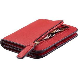 Womens Rfid Blocking Small Compact Bifold Luxury Genuine Leather Pocket Wallet